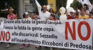 Ambiente e falde,  domani protesta anche in città