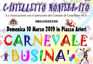 Festa di Carnevale nel paese della “businà”