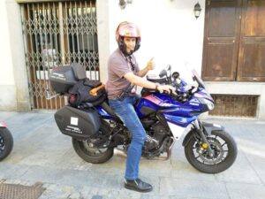 Kenneth Mazza al Giro d’Italia. Sempre in moto