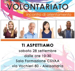 Csvaa: nuovo incontro aperto per gli aspiranti volontari