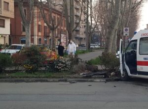 Incidente per l’ambulanza Covid-19