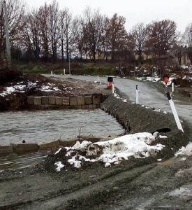 Guado sull’Erro non transitabile: acqua alta
