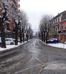 Acquese: strade innevate, altre spazzate