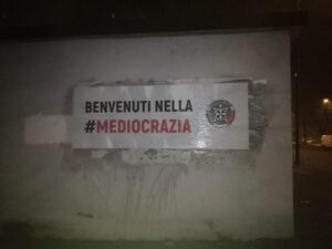 CasaPound: striscione contro il nuovo Governo