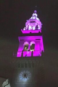 Domani la torre civica si tinge di lilla contro i disturbi alimentari