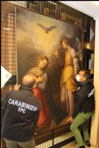Due opere di Guglielmo Caccia recuperate dai Carabinieri
