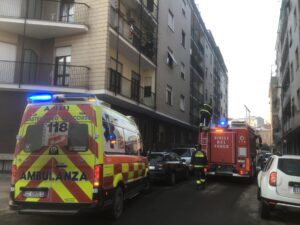 Soccorso persona in atto in via Abba Cornaglia