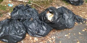Getta rifiuti per strada ma dimentica i documenti: multato