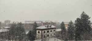 Ecco la prima neve a Tortona