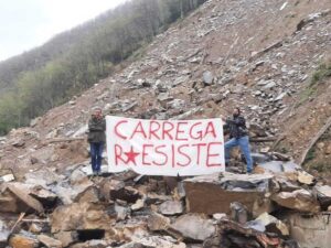 Carrega, Primo Maggio di protesta per la frana che divide il paese