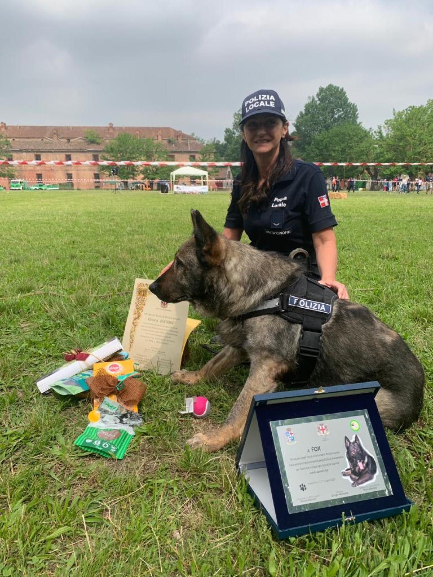 Alessandria: addio a Fox, il cane della Polizia municipale