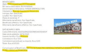La Nord e Museo Grigio: 4mila euro per l’Infantile