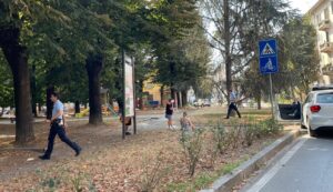 Alessandria, tamponamento in piazza Mentana