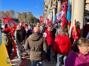 Alessandria, presidio contro la Finanziaria