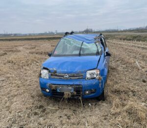 Auto fuori strada tra Morano Po e Balzola