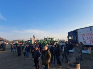 La protesta degli agricoltori (alessandrini compresi) a Sanremo