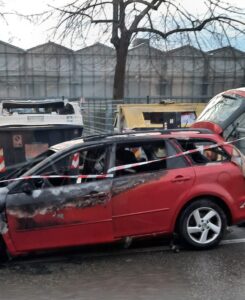 Spinetta Marengo: auto in fiamme, intervengono i Vigili del Fuoco