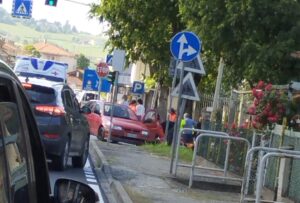 San Germano: scontro auto-moto all’altezza della chiesa
