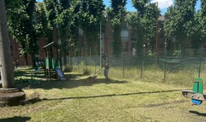Alessandria, nuovo look per il parco giochi di via Parri