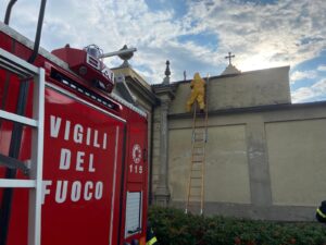 Terruggia: nido di vespe al cimitero, arrivano i Vigili del Fuoco