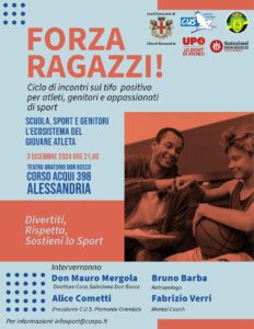 Ciclo di incontri Cuspo e ASD Don Bosco con mental coach, antropologi e esperti