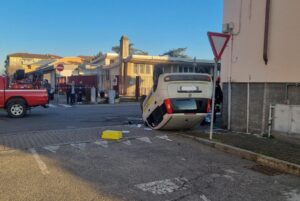 Casale: ribaltamento di due auto a Oltreponte