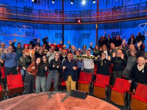 Claudio Lauretta da Amadeus col pubblico di Novi