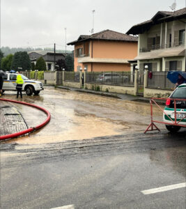 Valmadonna: dopo gli allagamenti, riaperta la strada per Valenza