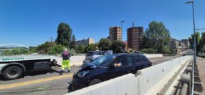 Alessandria, incidente sul ponte Tiziano