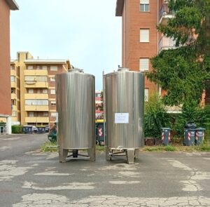Due cisterne d’acqua in viale Pinan Cichero