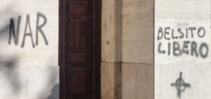 Alessandria: scritte a firma Nar sui muri di Palazzo di Giustizia