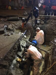 Alessandria: Amag Reti Idriche ancora al lavoro in via Cordara angolo via Piave. Si stima di chiudere l’intervento alle 22