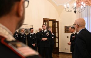 Il generale Paterna in visita al comando provinciale